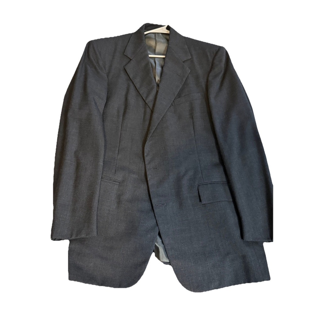 VTG Polo Ralph Lauren Men's 40R Charcoal Gray Wool Sport Coat / Blazer